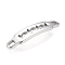Tarnish Resistant 304 Stainless Steel Links Connectors, For Leather Cord Bracelets Jewelry Making, Blade Shape, Stainless Steel Color, 51.5x11x3mm, Hole: 4x6mm