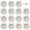 FINGERINSPIRE 16 Pcs Square Clear Rhinestone Faux Pearl Buttons 0.8