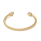 Classic Rack Plating Brass Cuff Bangles, Long-Lasting Plated Twist Bangles for Women Men, Cadmium Free & Lead Free, Real 18K Gold Plated, Inner Diameter: 2-1/2 inch(6.4cm)