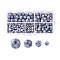 340Pcs 4 Sizes Natural Blue Spot Jasper Beads, Round, 4mm/6mm/8mm/10mm, Hole: 0.8~1mm