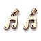 Ion Plating(IP) 304 Stainless Steel Pendants, Manual Polishing, Musical Note, Rose Gold, 15x12x3.5mm, Hole: 6x2.5mm