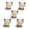 Printed Wood Beads, Cattle, Moccasin, 18.5x17.5x6mm, Hole: 2.5mm