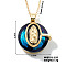 Vintage Sparkling Rhinestone Virgin Mary Pendant Necklaces, Brass Cable Chain Necklaces for Women, Golden, 15.75 inch(400mm)
