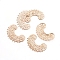 Iron Filigree Joiners, Light Gold, 18x28x1.5mm