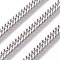 Tarnish Resistant 304 Stainless Steel Cuban Link Chains, Chunky Curb Chains, with Spool, Unwelded, Stainless Steel Color, 4.5x1.8mm, Link: 7x4.5x0.8mm, about 32.8 Feet(10m)/roll