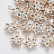 UV Plating ABS Plastic Pendants, with Acrylic, with Crystal Rhinestone, Light Gold, Star, Clear, 17x15x5mm, Hole: 2mm