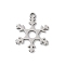 Christmas 201 Stainless Steel Pendants, Snowflake Charm, Laser Cut, Anti-Tarnish, Stainless Steel Color, 18x14x1mm, Hole: 1.5mm