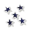 Glass Beads, Temperature Sensing Color Changing Beads, Star, WhiteSmoke, 14.5x16x5mm, Hole: 0.7mm