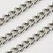 Tarnish Resistant 304 Stainless Steel Twisted Chains, Unwelded, Faceted, Stainless Steel Color, 5x3.5x1.6mm