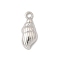 Brass Pendants, Cadmium Free & Nickel Free & Lead Free, Real Platinum Plated, Shell Shape, 17x7x3mm, Hole: 1.8mm