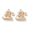 Micro Pave Cubic Zirconia Pendants, Cadmium Free & Nickel Free & Lead Free, Hat Charms, Real 18K Gold Plated, 13x13.5x4.5mm, Hole: 1.5mm