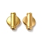 304 Stainless Steel Beads, Oval, Real 18K Gold Plated, 10x8x3mm, Hole: 1.6mm