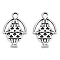 Tibetan Style Alloy Pendant Rhinestone Settings, Cadmium Free & Lead Free, Bottle, Antique Silver, Fit For 0.7mm Rhinestone, 19x11x2mm, Hole: 1.6mm, about 1100pcs/1000g