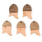 Transparent Resin & Walnut Wood Pendants, with Gold Foil, Fish, Dark Salmon, 28x18x3mm, Hole: 2mm