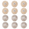 FINGERINSPIRE 12PCS 2 Style Rhinestone Metal Button 0.8 inch Flat Round Alloy Buttons Sew on Clothing Buttons Silver Gold Flatback Crystal Button Embellishments with 1-Hole for DIY Craft Decor