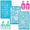 Nylon Impression Mat Mold, Rectangle, Ceramic & Clay Tools, Crown Pattern, 14.8x9x0.002cm, 3pcs/set