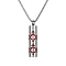 Stainless Steel Perfume Bottle Necklaces, Column with Aromatherapy Cotton Sheet Inside Necklace, Ring, 25.59 inch(65cm)
