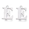 Tarnish Resistant 304 Stainless Steel Charms, Laser Cut, Alphabet, Stainless Steel Color, Letter.E, 12x9x0.8mm, Hole: 1mm