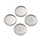 Non-Tarnish 316 Surgical Stainless Steel Cabochon Tray Settings, Plain Edge Bezel Cups, Flat Round, Stainless Steel Color, 15.5x2mm