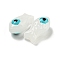 Handmade Transparent Glass Beads, Hand Drawn Beads, with Enamel, Fish, WhiteSmoke, 21.5x11x8.5~10mm, Hole: 1.2~1.4mm