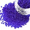 (Repacking Service Available) Glass Seed Beads, Frosted Colors, Round, Blue, 12/0, 2mm, about 12g/bag
