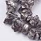 Electroplated Natural Quartz Crystal Bead Strands, Nuggets, Platinum Plated, 10~24.5x5.5~16x2~23mm, Hole: 1mm, about 54~64pcs/strand, 15.1~15.9 inch