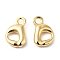Brass Charms, Real 18K Gold Plated, Letter D, 13x9x3mm, hole: 2mm