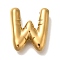 PVD Vacuum Plating 304 Stainless Steel Pendants, Real 18K Gold Plated, Letter Charm, Letter W, 18.5x16.5x4.5mm, Hole: 2mm