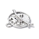 Латунные микро проложить кубического циркония подвески KK-F846-02B-P-3