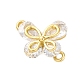 Подвески/звенья из латуни с прозрачным кубическим цирконием FIND-L019-07G-09-1