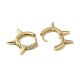 Серьги-кольца из латуни с микропаве из кубического циркония EJEW-R162-51G-2