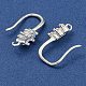 Крючки для серег из латуни с прозрачным фианитом KK-R149-20S-2