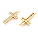 Латунные микропаве прозрачные подвески с фианитом KK-T073-25G-2