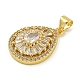 Подвески из кубического циркония с покрытием из латуни KK-U029-28G-07-2