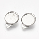 Фурнитура для сережек-клипс из нержавеющей стали 201 STAS-S079-81C-2