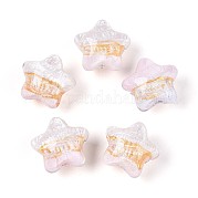 Прозрачные смоляные эмалевые бусины RESI-N043-02A