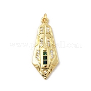 Латунные микро проложить кубического циркония подвески KK-U047-07G-01