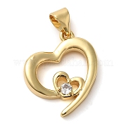 Подвески из прозрачного стекла из латуни KK-M099-06G