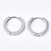 Серьги-кольца Huggie Hoop из нержавеющей стали 304 EJEW-N016-003