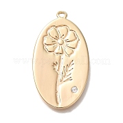 Латунные микро проложить кубического циркония подвески KK-U038-05G-08