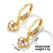 Модные серьги-кольца с инкрустацией из циркония в меди UQ9075-8