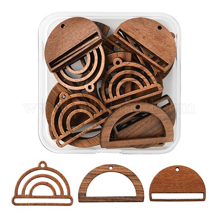 18шт 3 стильные подвески из орехового дерева WOOD-LS0001-43-1