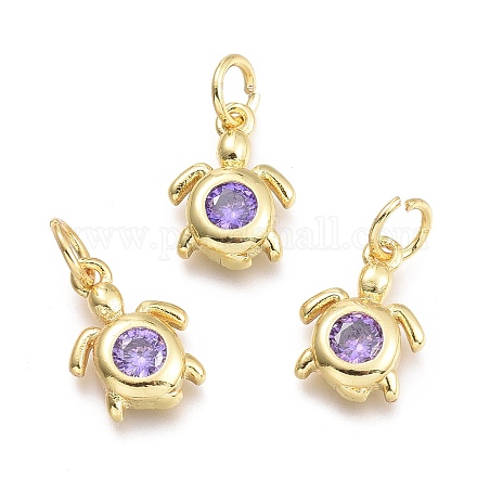 Латунные микро проложить кубического циркония подвески KK-P187-12D-G-1