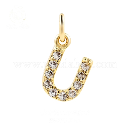 Подвески из латуни с фианитами и переходными кольцами FIND-PW0024-09U-1