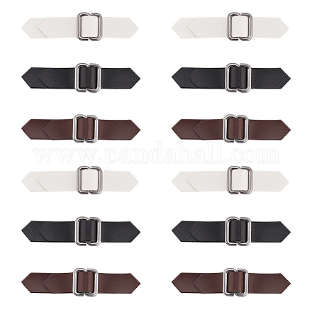 12 комплект пряжек из искусственной кожи 3 цветов DIY-FG0004-17-1