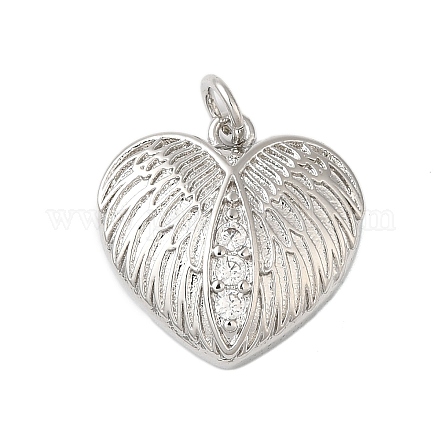 Подвески из латуни и прозрачного циркония с покрытием стойки KK-S372-29P-1