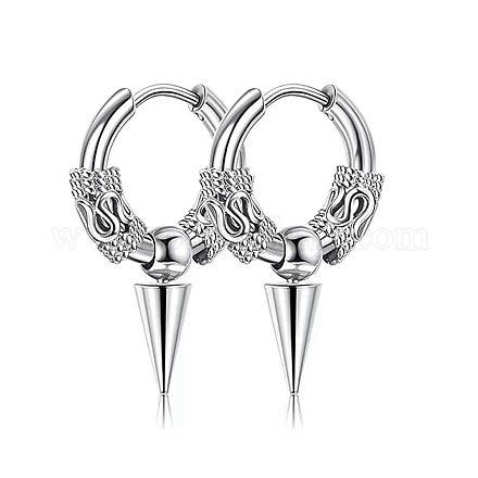 Серьги-кольца из нержавеющей стали 304 PW-WG23967-05-1