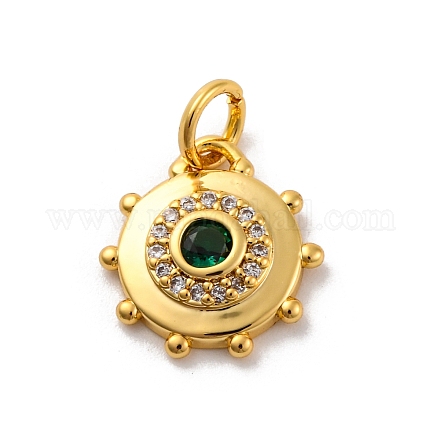 Латунные микро проложить кубического циркония подвески KK-U033-22G-03-1