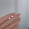 Alloy Earrings for Women, with 925 Sterling Silver Pin, Butterfly, 14.5mm