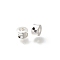 Brass Beads, Cadmium Free & Nickel Free & Lead Free, Flat Round, Silver, 5x3mm, Hole: 2mm